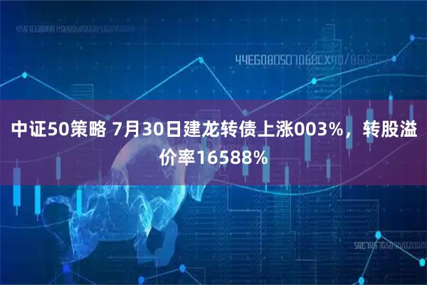 中证50策略 7月30日建龙转债上涨003%，转股溢价率16588%