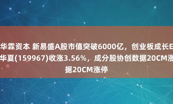 华霖资本 新易盛A股市值突破6000亿，创业板成长ETF华夏(159967)收涨3.56%，成分股协创数据20CM涨停