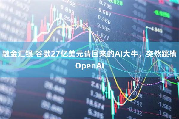 融金汇银 谷歌27亿美元请回来的AI大牛，突然跳槽OpenAI