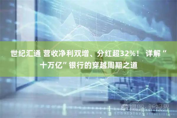 世纪汇通 营收净利双增、分红超32%！ 详解“十万亿”银行的穿越周期之道